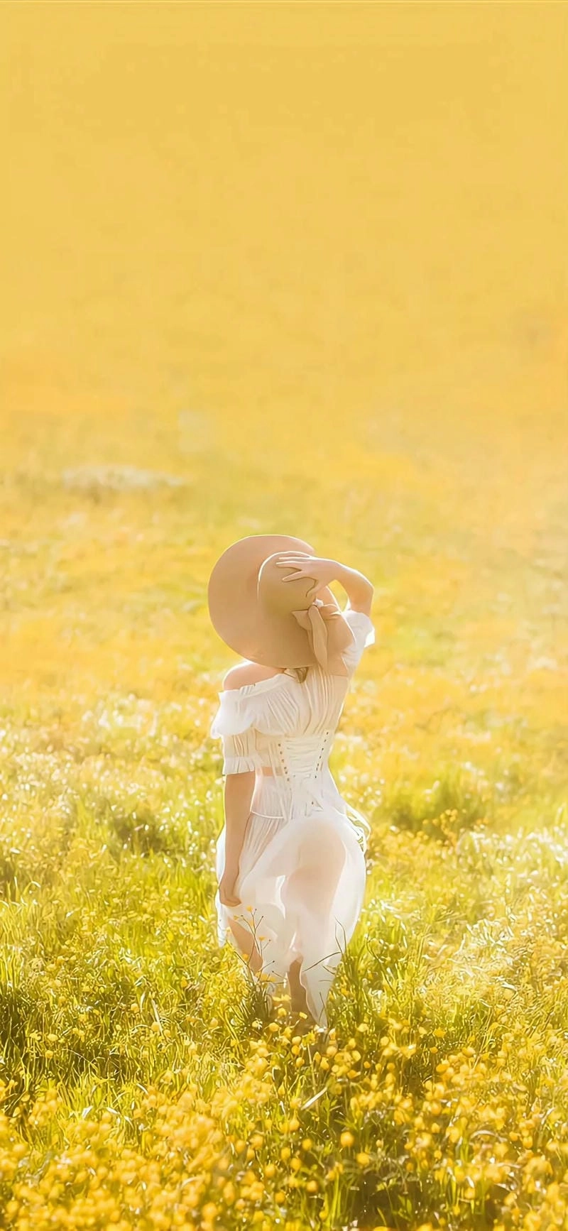 Hình nền điện thoại màu vàng vintage 