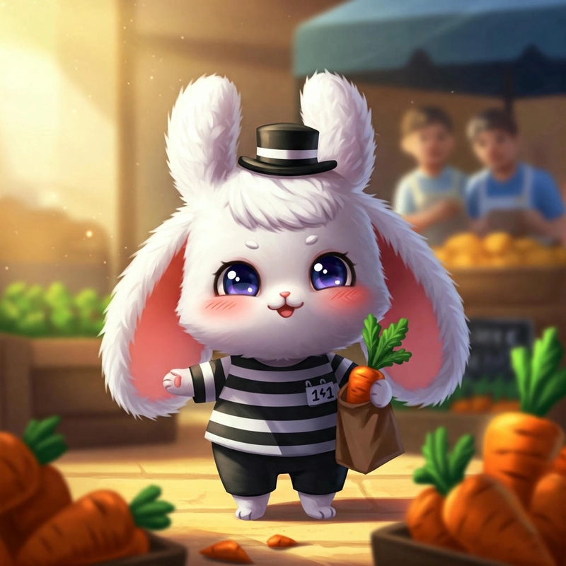 hình ảnh thỏ chibi đáng yêu