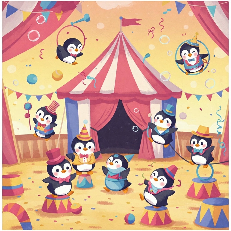Chim cánh cụt chibi hoạt hình