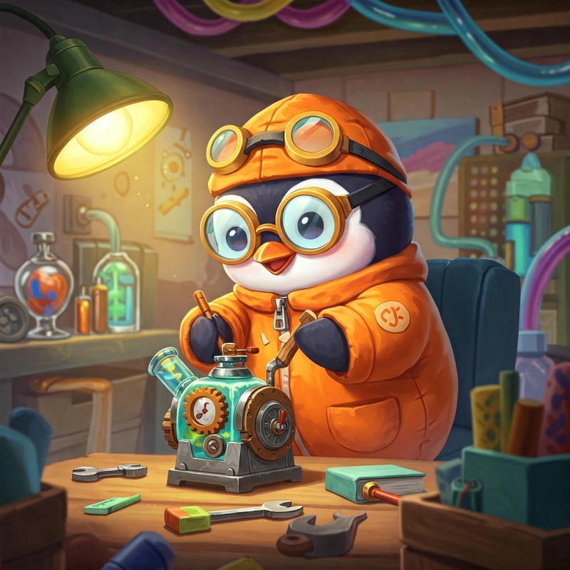 Hình chim cánh cụt phong cách chibi