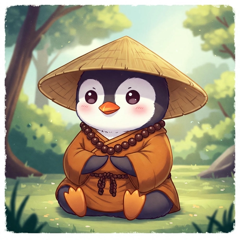 Chibi hình chim cánh cụt đáng yêu