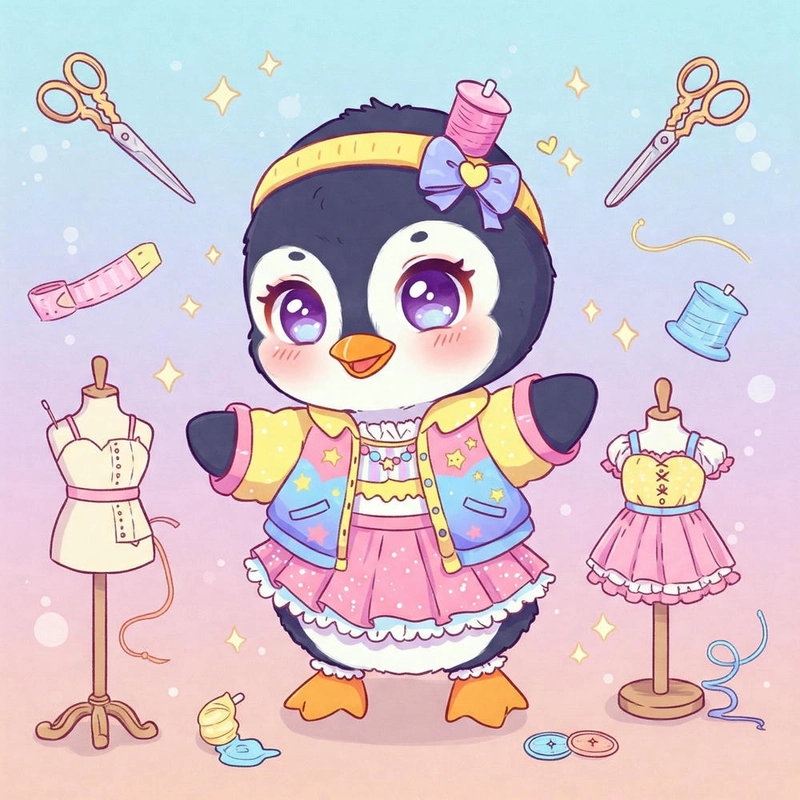 Hình ảnh chim cánh cụt chibi