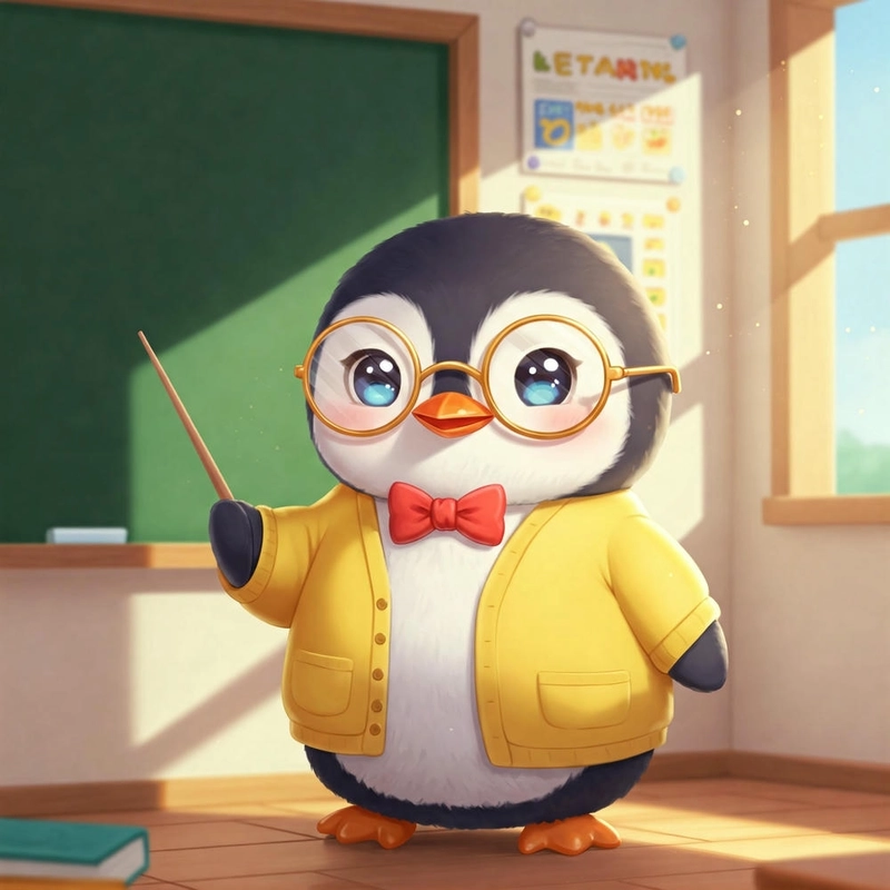 Chim cánh cụt dễ thương chibi