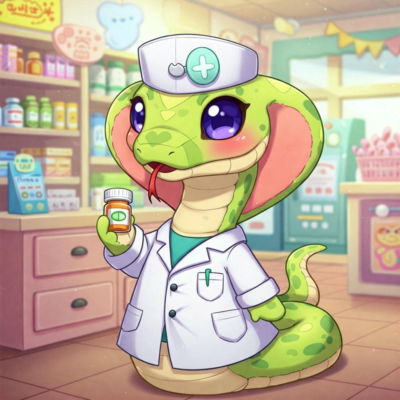 rắn chibi đáng yêu