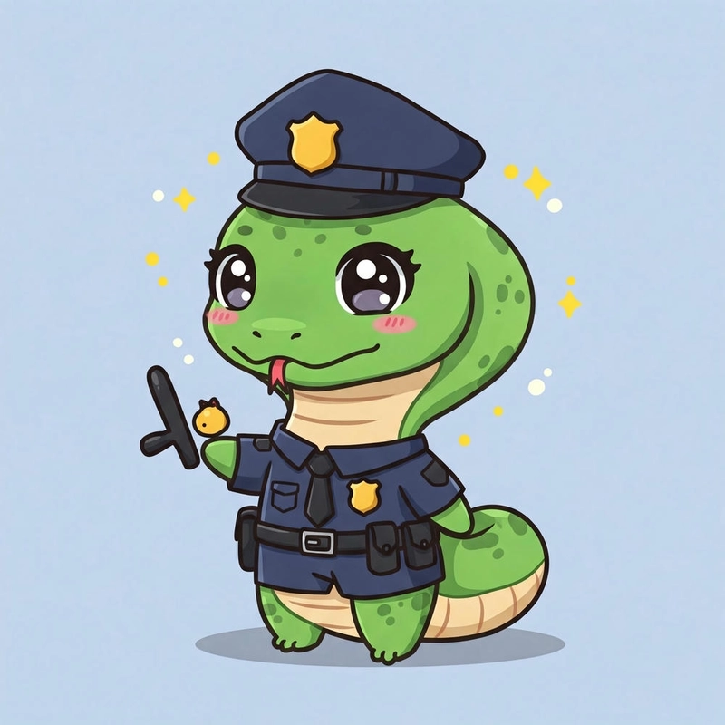 hình con rắn chibi dễ thương