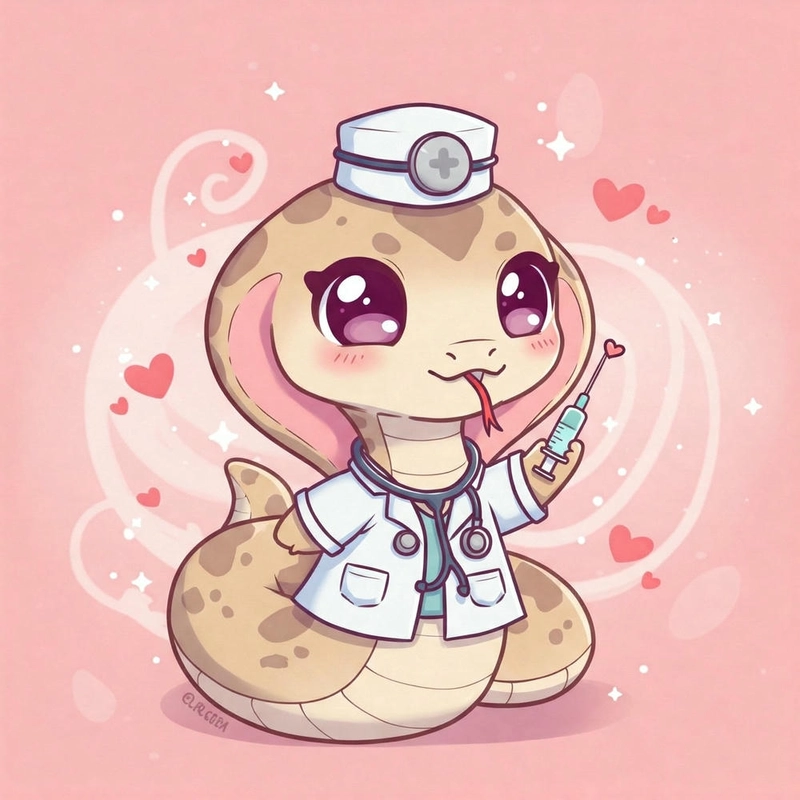 rắn chibi dễ thương cho bé
