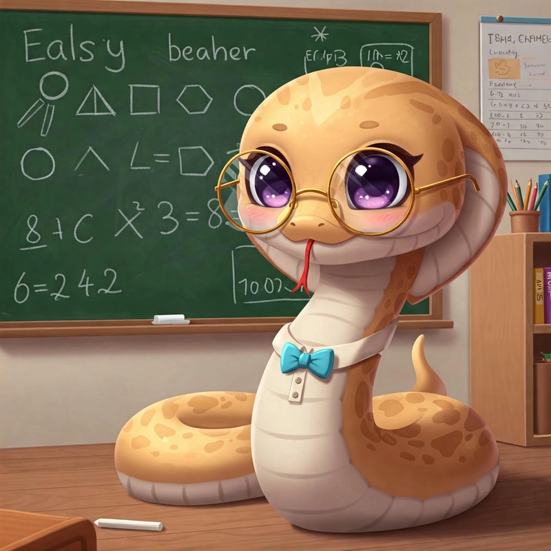 rắn chibi dễ thương trong hình