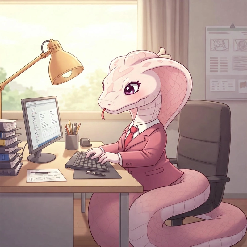 rắn chibi hoạt hình