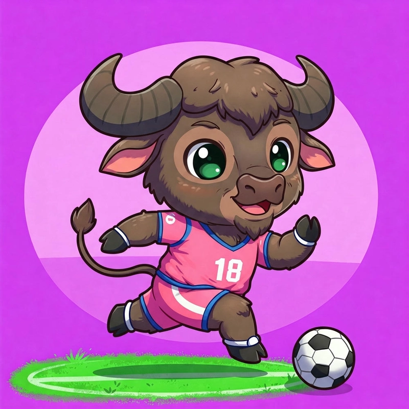 Trâu phong cách chibi cute