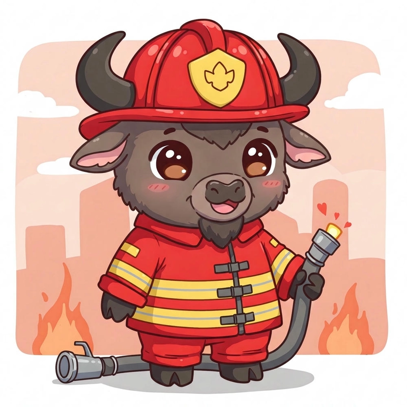 Trâu chibi dễ thương và cute