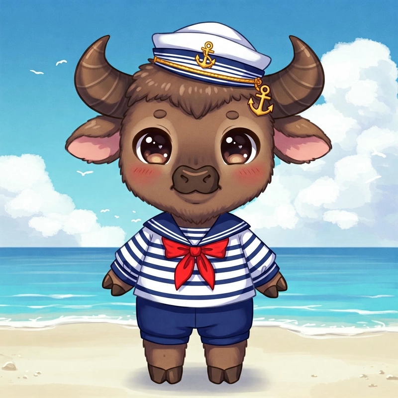 Chibi trâu cute đáng yêu