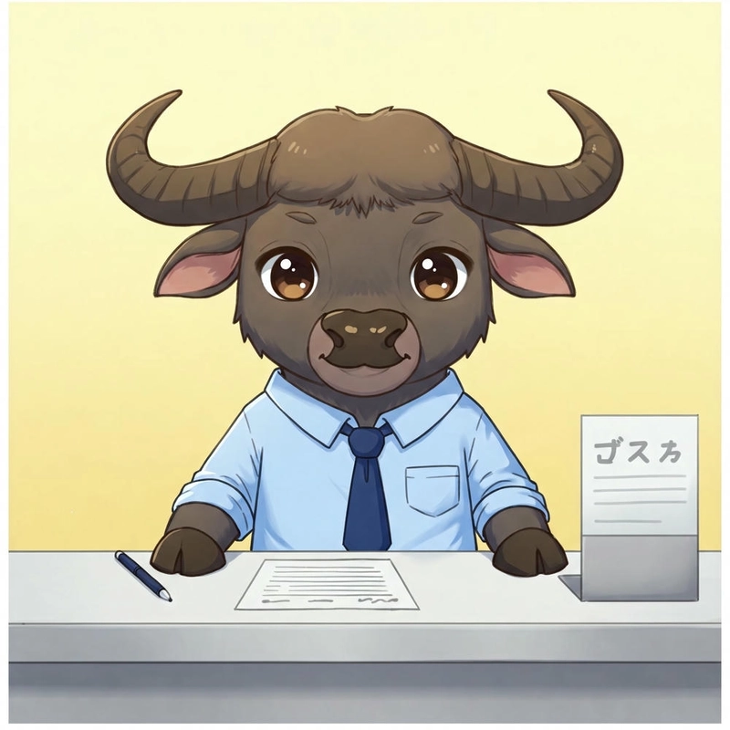 Trâu cute theo phong cách chibi