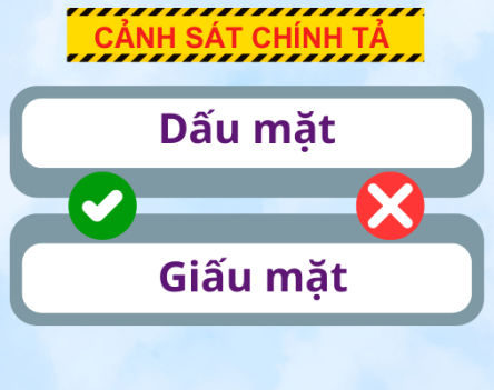 Dấu mặt hay giấu mặt – Từ đúng là gì và cách dùng ra sao?