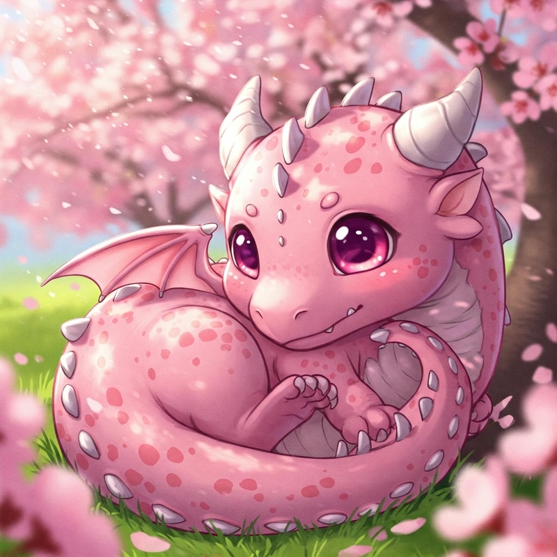 Hình con rồng chibi cute dễ thương