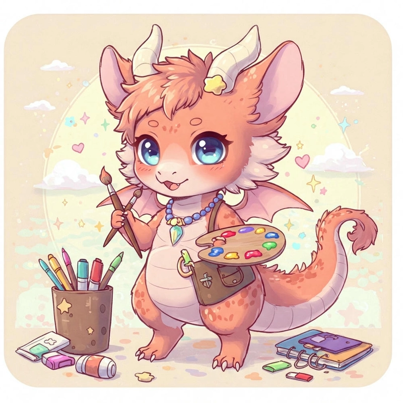 Rồng hoạt hình chibi dễ thương