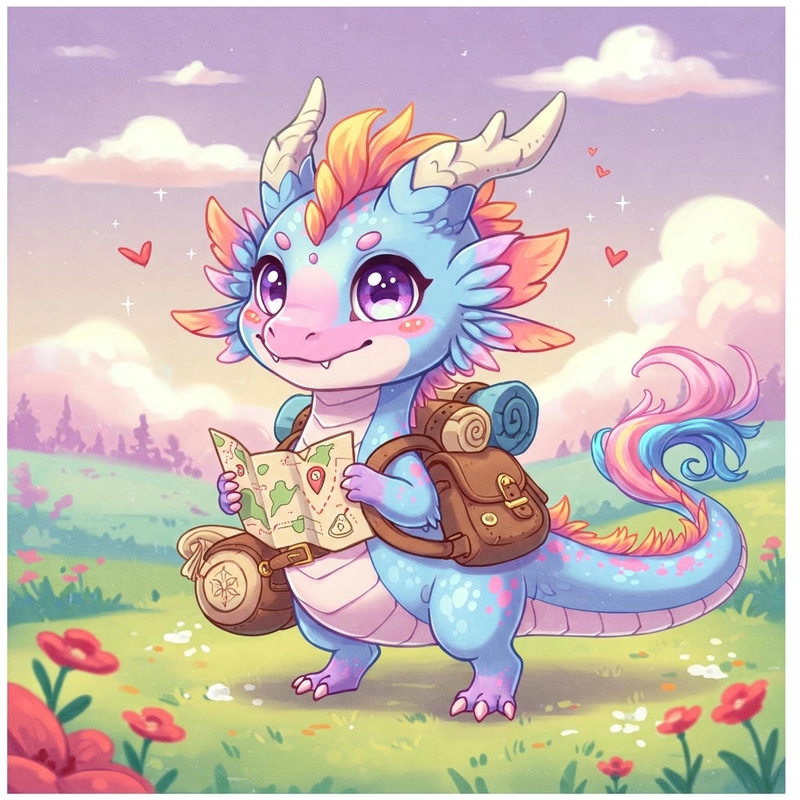 Hình ảnh con rồng chibi đáng yêu