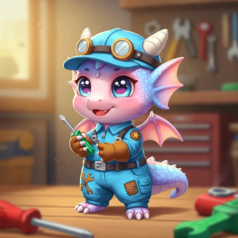 Hình nền rồng chibi đáng yêu