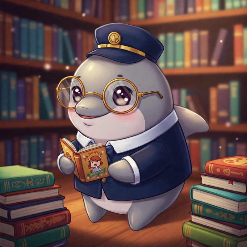 Hình vẽ cá heo chibi