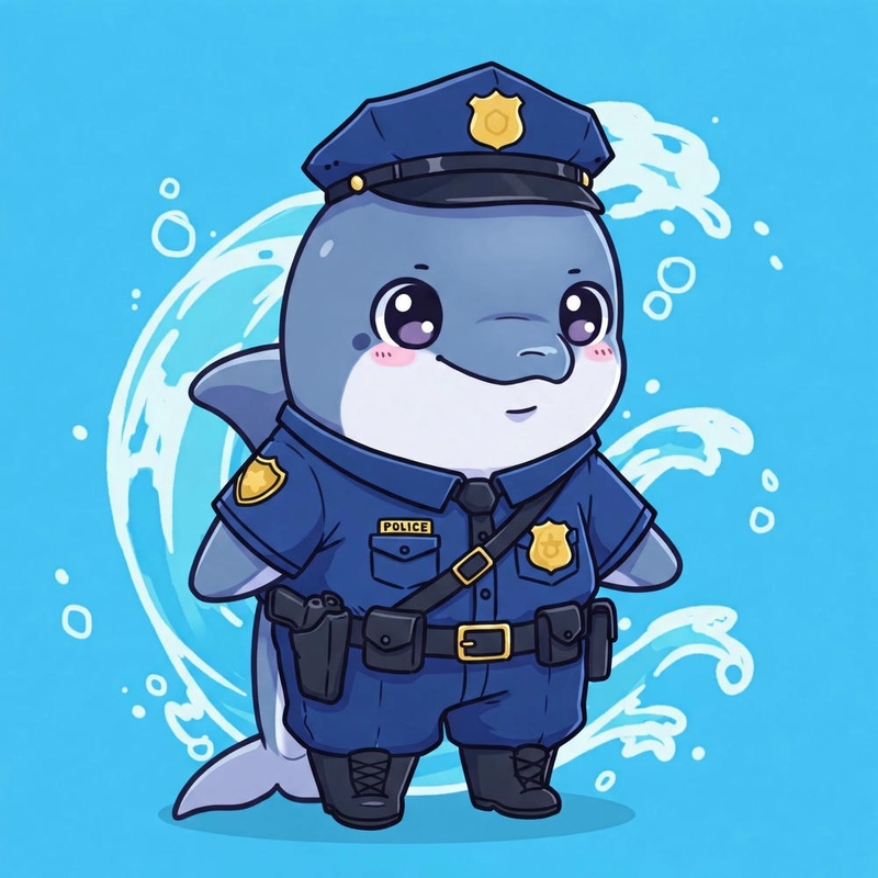 Cá heo dễ thương kiểu chibi