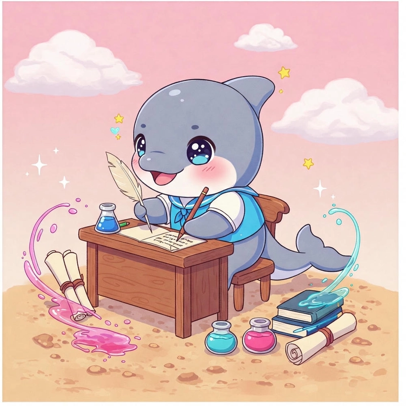 Con cá heo chibi đáng yêu