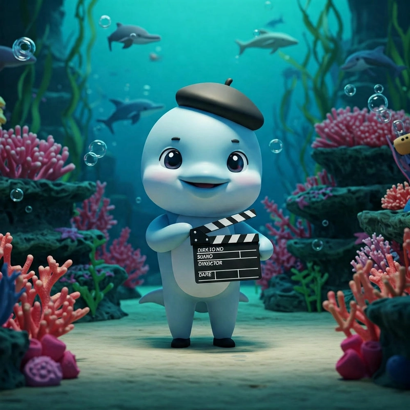 Hình ảnh cá heo anime đáng yêu