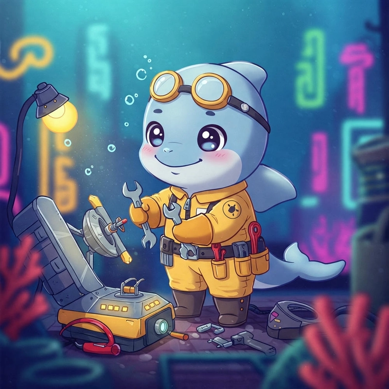 Cá heo anime chibi cute
