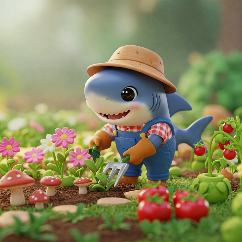 Cá mập theo phong cách chibi
