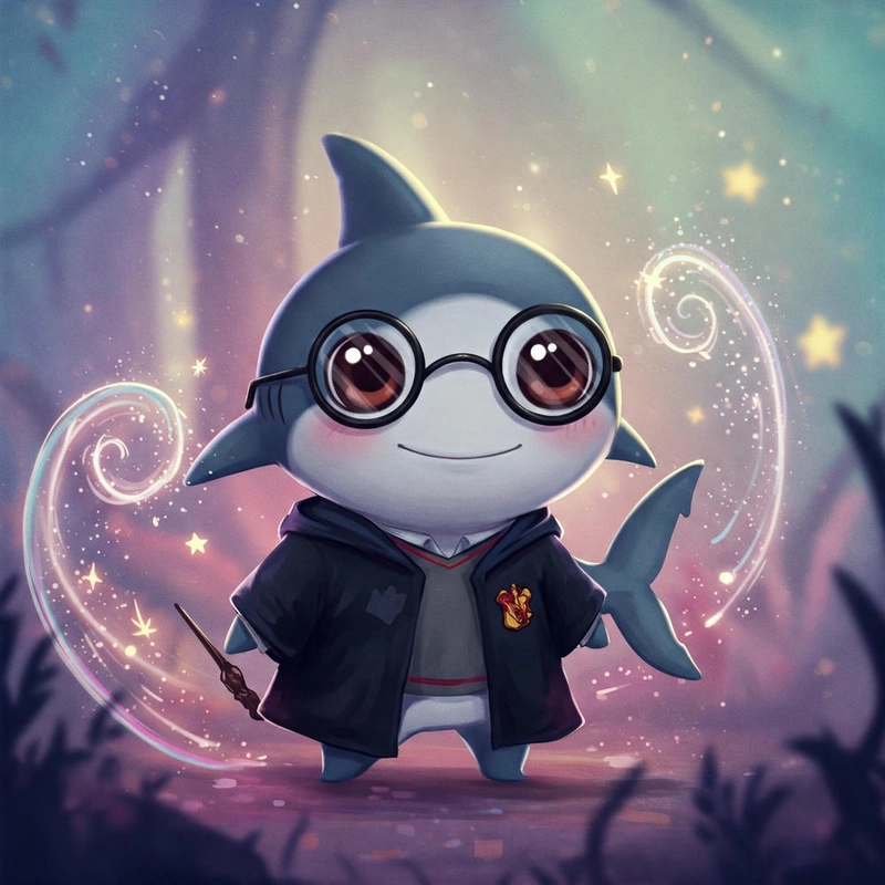 Chibi cá mập dễ thương