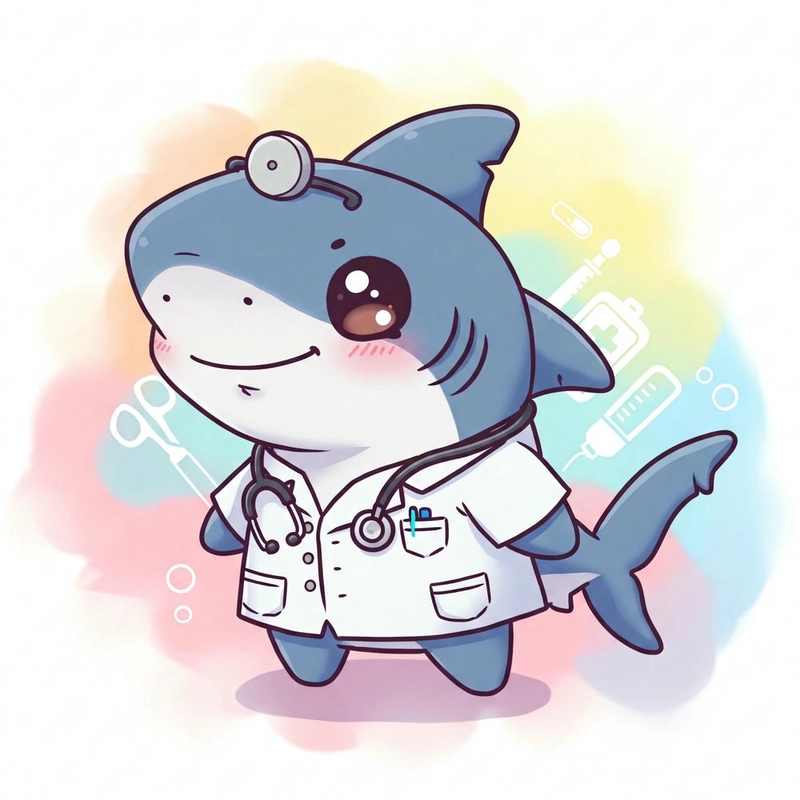 Chibi cá mập cute dễ thương