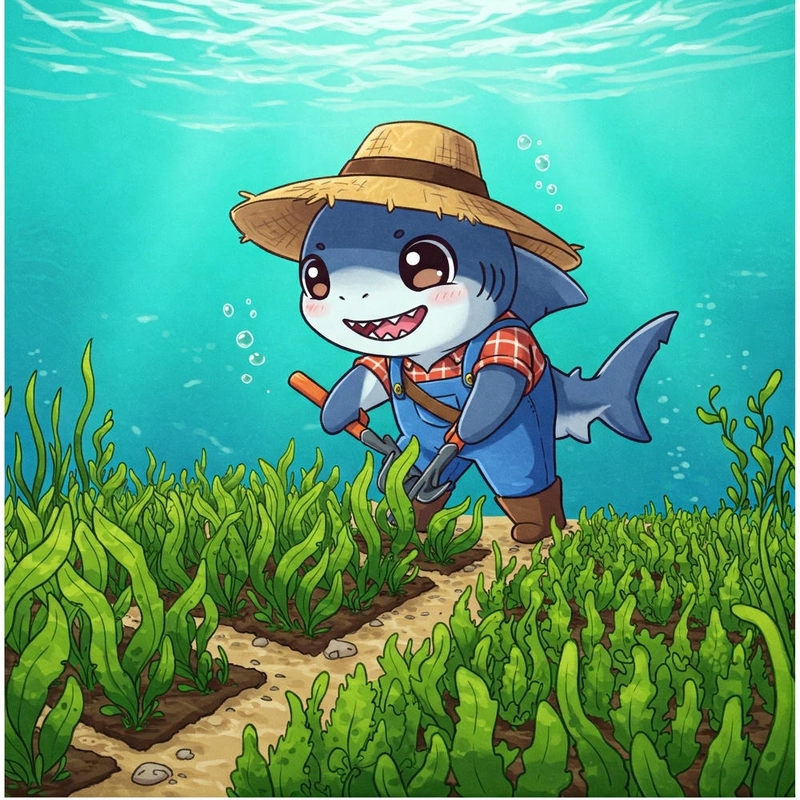 Hình vẽ cá mập dễ thương