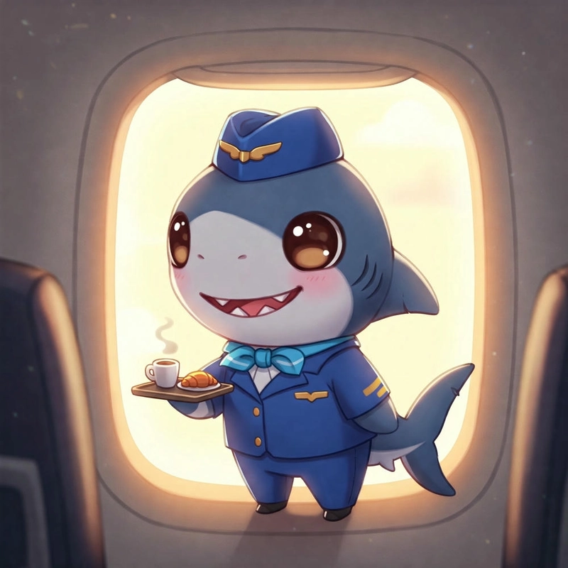 Ảnh chibi dễ thương của cá mập