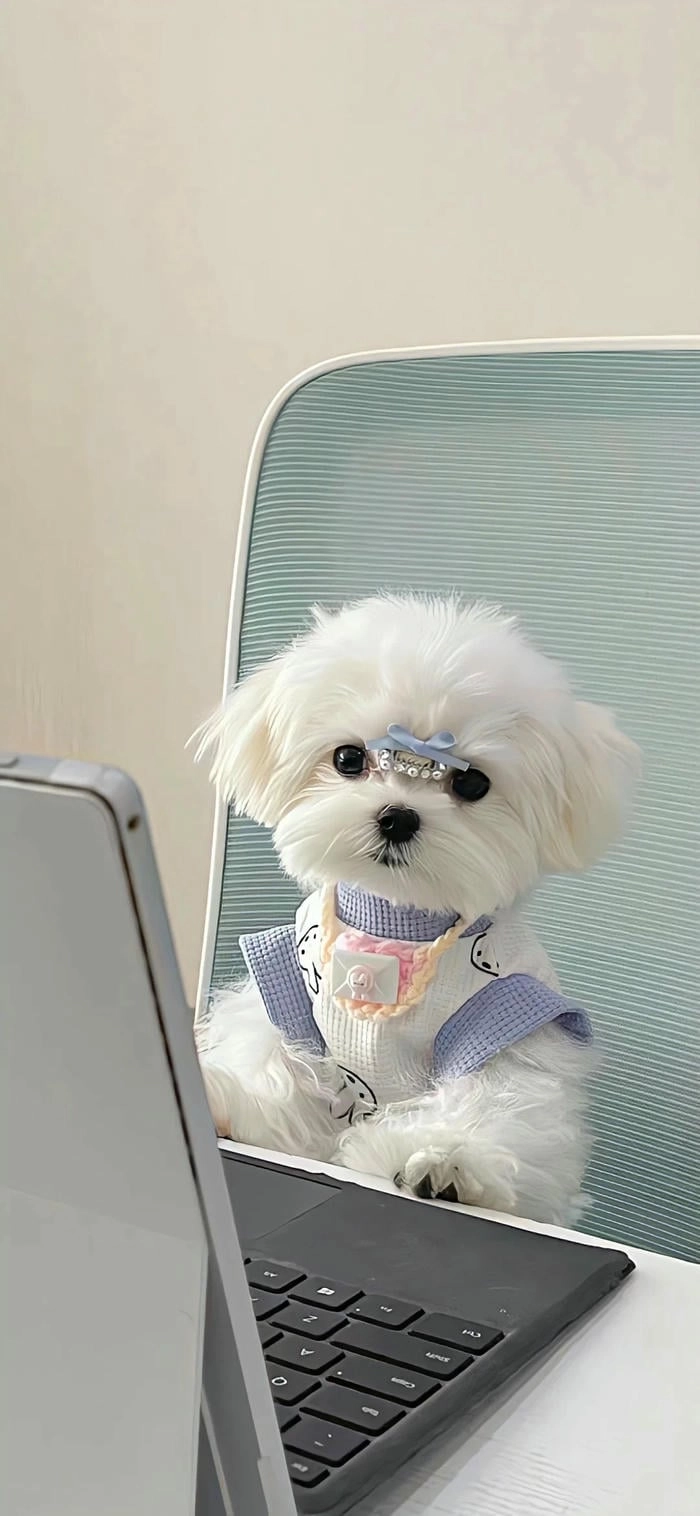 Hình nền điện thoại chó siêu đáng yêu