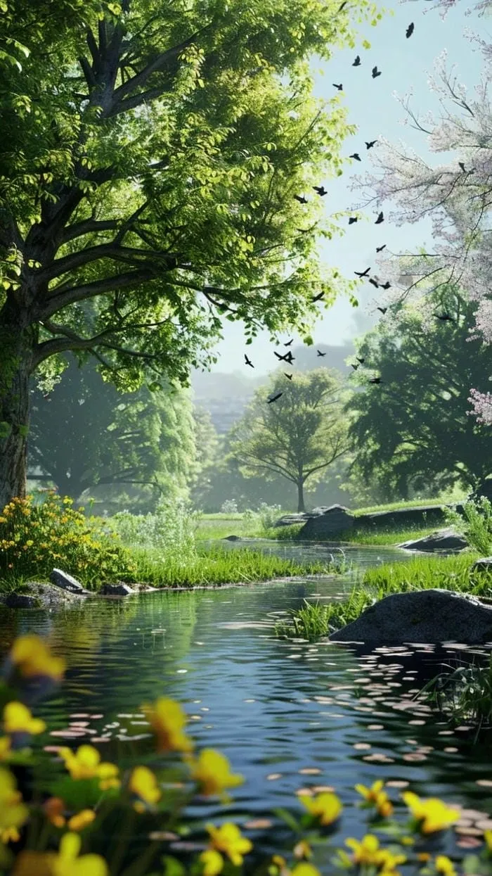 Wallpaper phong thủy cho mệnh mộc