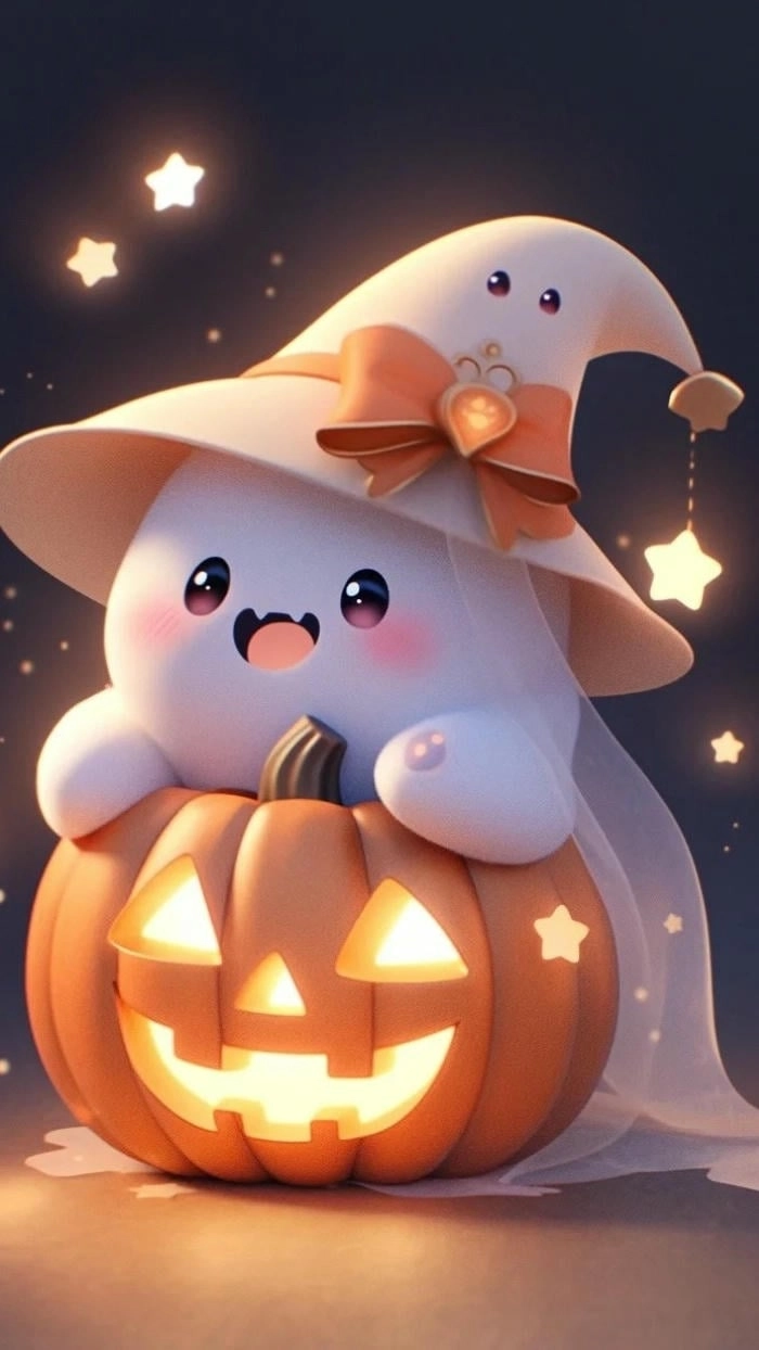 Hình nền Halloween ngộ nghĩnh cho điện thoại