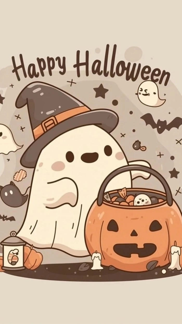 Hình nền Halloween dễ thương cho iPhone