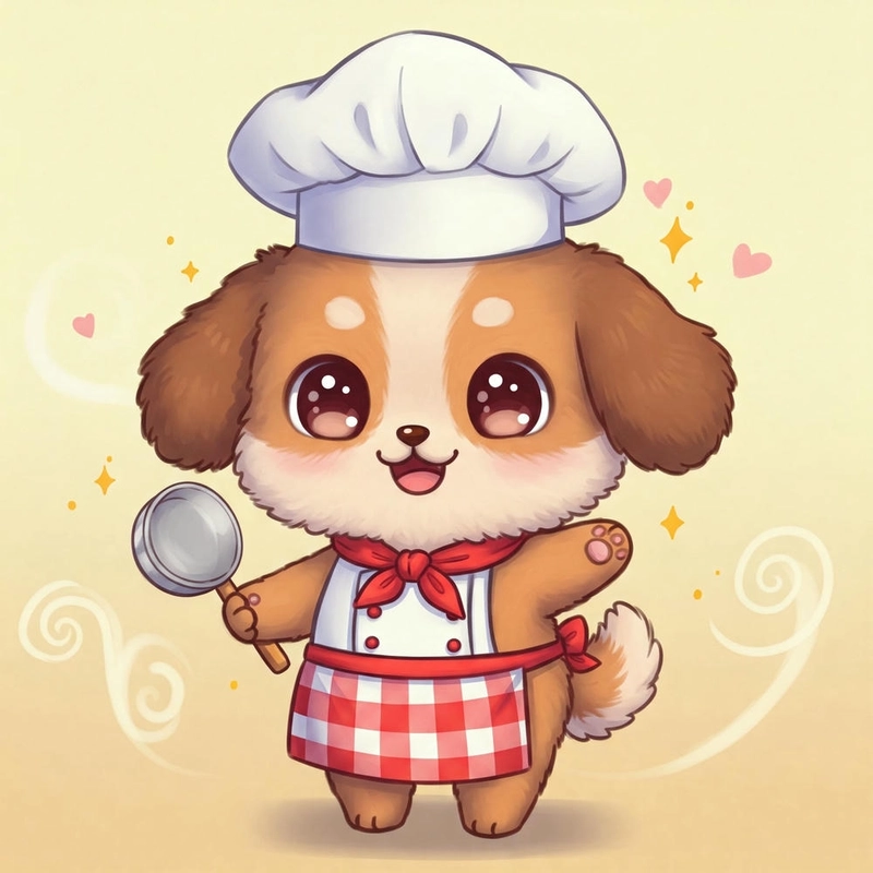 Hình vẽ chibi chó con