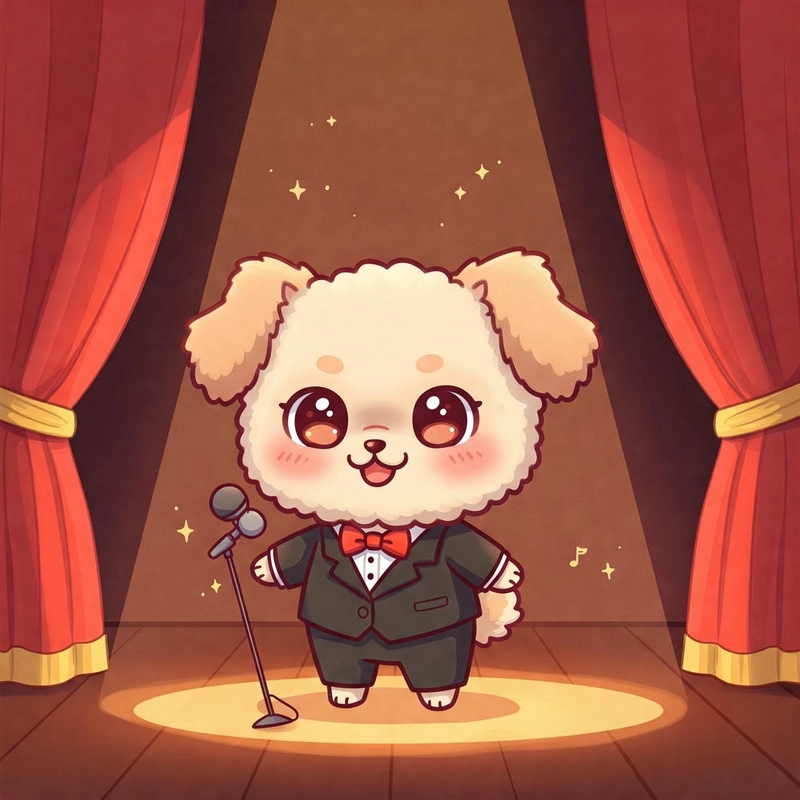 Chó con chibi dễ thương