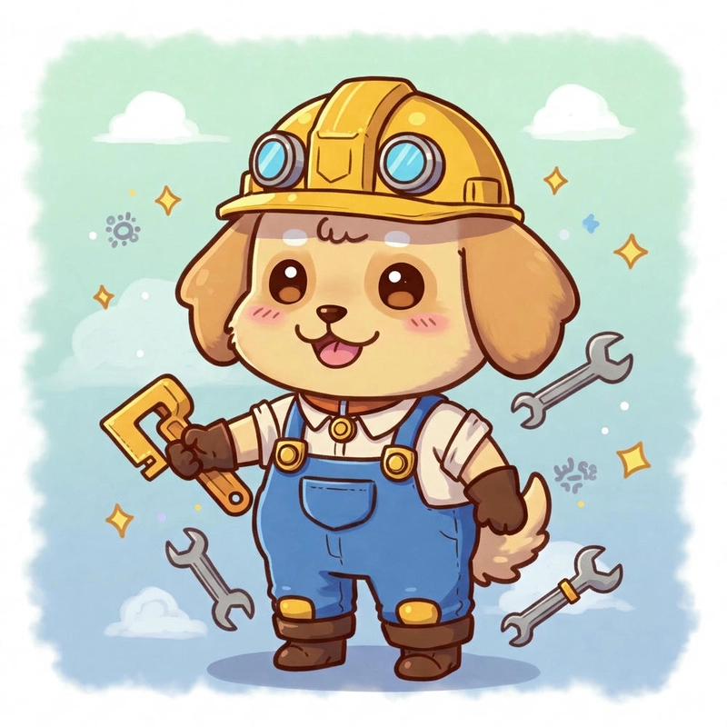 Chibi chó con dễ thương