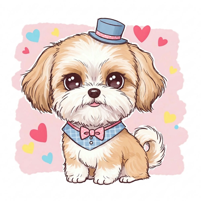 Chó con chibi cute đáng yêu