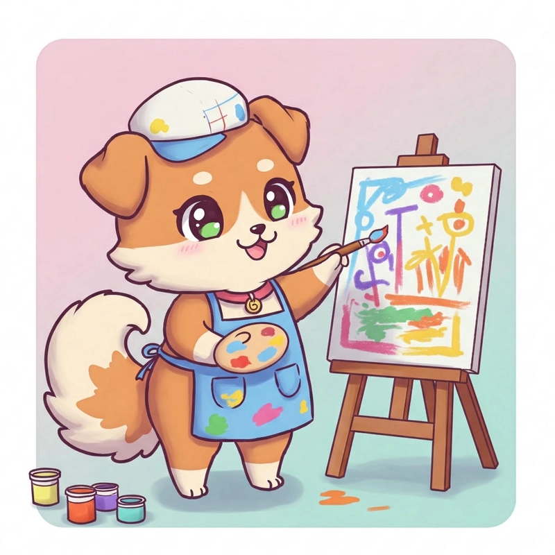 Vẽ con chó chibi