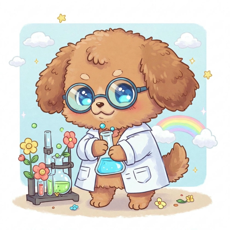 Vẽ con chó chibi ngộ nghĩnh