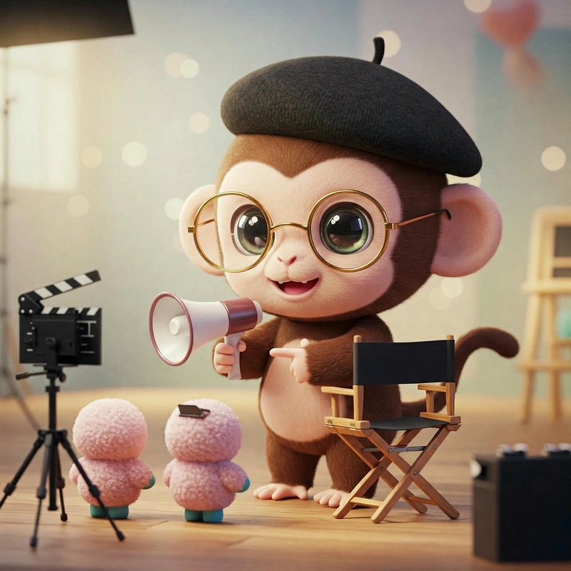 hình chibi khỉ dễ thương