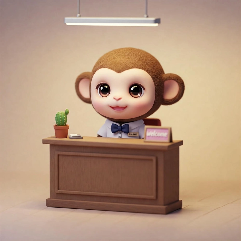 hình khỉ chibi dễ thương