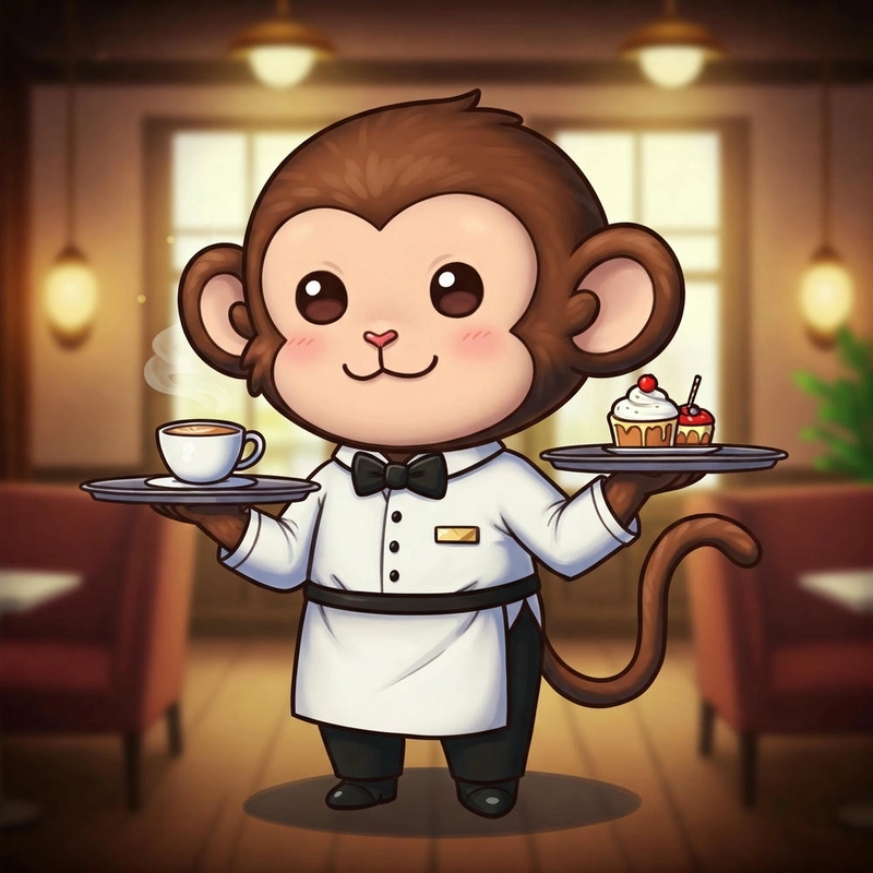 Con khỉ chibi cute hết nấc