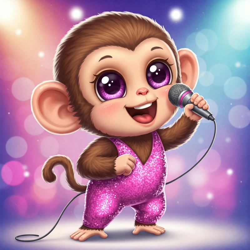 chibi cute của con khỉ