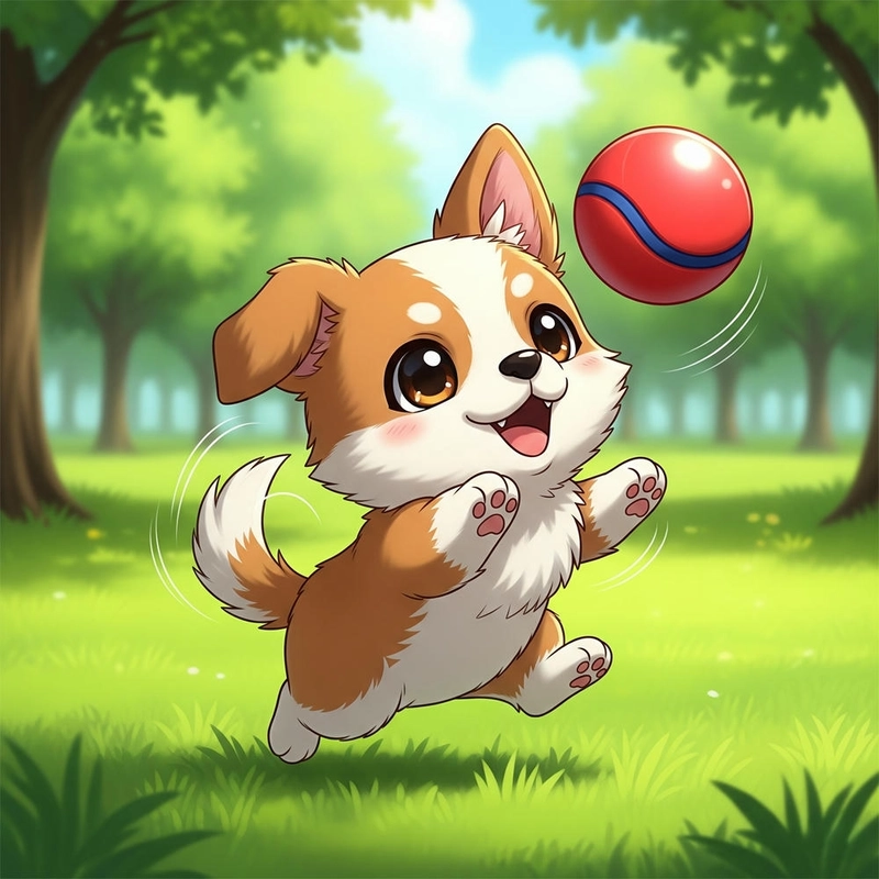 ảnh con chó 12 con giáp chibi 