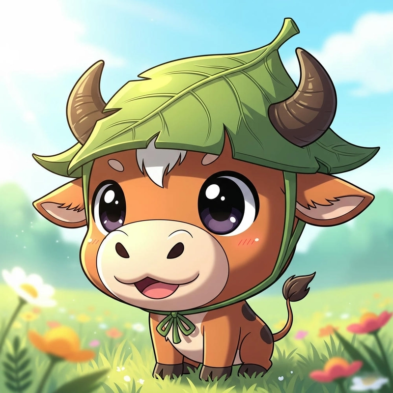 con giáp tuổi sửu trong 12 con giáp chibi anime cute