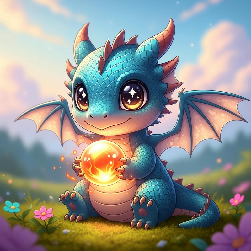 hình 12 con giáp chibi tuổi thìn
