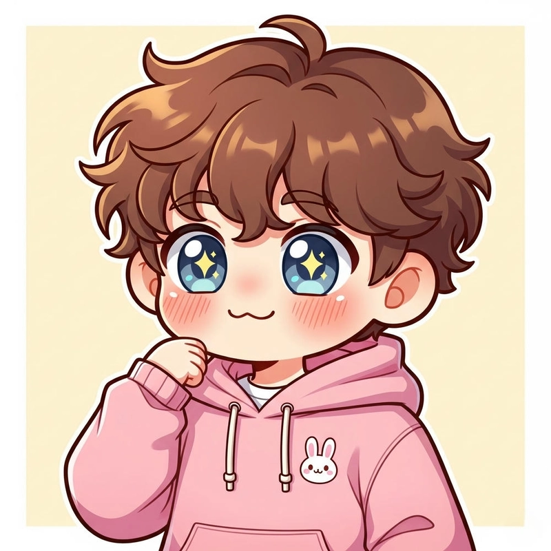 ảnh chibi nam mặc hoodie