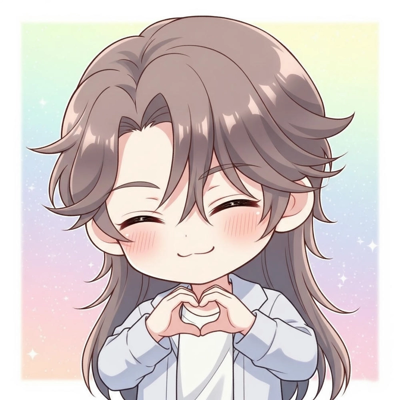 Ảnh Chibi nam tóc trắng